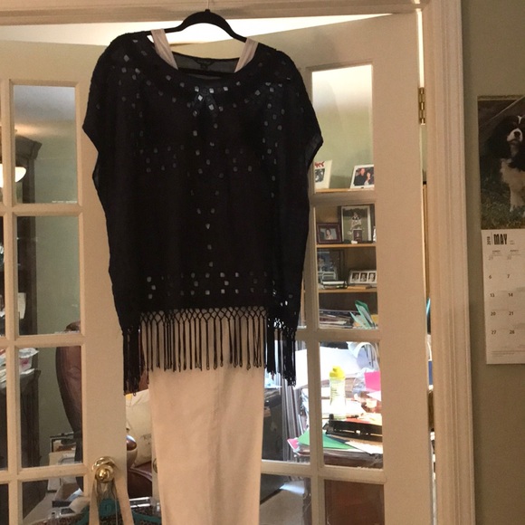 Navy summer eyelet top. Never worn!! Love it. - Picture 2 of 6